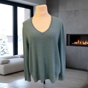 Monoprix France 100% Cashmere V-Neck Sweater Size XL